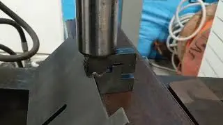 Custom-made dies to do a double bend in a single stroke.