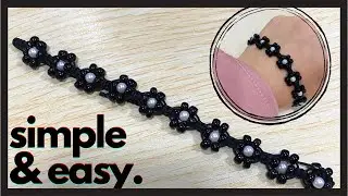 [DIY] Tutorial Gelang Manik Pemula | Beaded bracelet diy | beginner friendly