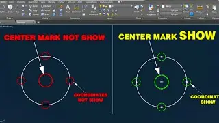 Autocad Circle Center point not show | 