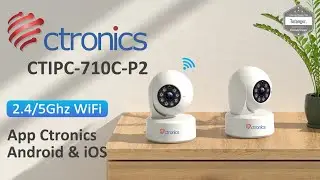 Ctronics 2.5K 4MP PTZ Caméra Surveillance WiFi 2,4&5Ghz - Ctronics CTIPC-710C-P2 - App Ctronics