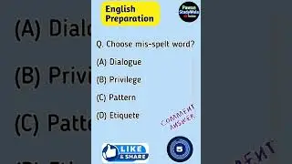 🤔 English Grammar and Vocabulary ✌️mis-spelt words 