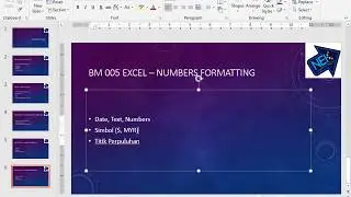 BM005 Excel - Numbers formatting
