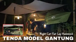 Solo Camping Menggunakan Tenda Baru Night Cat Flat lay Hammock