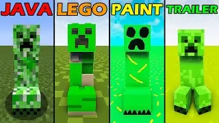minecraft java vs lego vs paint vs trailer