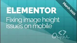 Elementor: Fixing image height issues on mobile