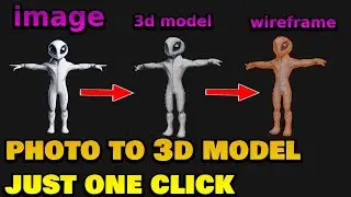 image to 3d model - 2d image to 3d character model | quick AI 3d character modeling