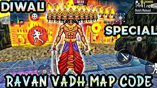 Diwali 🎇 Special ‼️ Ravan Ki Lankan Map 🗺️ Code ‼️Free Fire New Craftland Map Code ‼️ff new map code