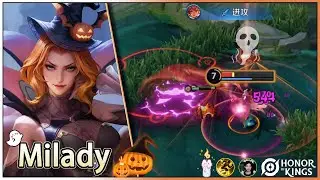 Milady｜Halloween Queen｜Rainha do Halloween. Valor da skin 60 fichas｜Honor of Kings🎃