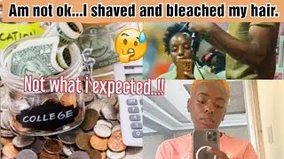 I Opened my PIGGY BANK after going BALD !! How much I SAVED.|| Shaved and bleached.