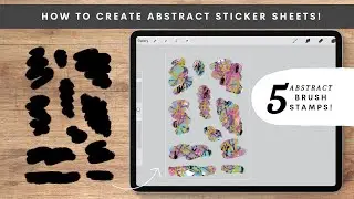 Procreate Sticker Tutorial // Create Abstract Planner Stickers on iPad using Procreate Brushes
