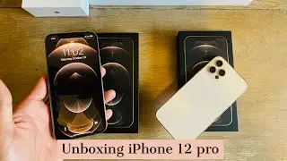iPhone 12 pro gold Unboxing and wireless charger