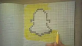 как нарисовать snapchat по клеточкам