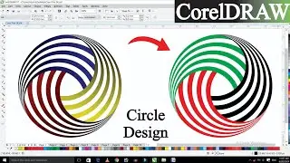 Simple Design in Coreldraw (हिंदी & उर्दू) | Coreldraw me logo kaise banaye