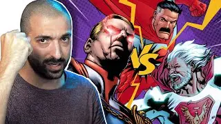 DISEGNO Omni-Man vs Utopian vs Patriota