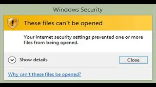Fix Error "These Files Can't Be Opened" Internet security settings prevented files from opened[Fix].