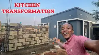 THE AMAZING TRANSFORMATION OF OUR OUTDOOR KITCHEN || INSTALLING KITCHEN CABINETS DOORS 🙏🏾❤️