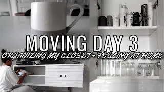 MOVING SERIES: Setting up my closet, fixing the TV stand & the apartment finally looks like a home