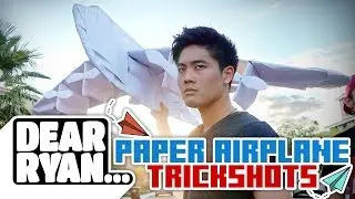 Ultimate Paper Airplane Trickshot! (Dear Ryan)