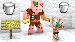 Oh No, Baby Zombie Pigman! - Minecraft Animation