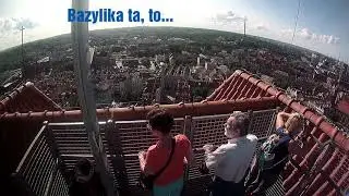 Widok z wieży Bazyliki Mariackiej w Gdańsku.