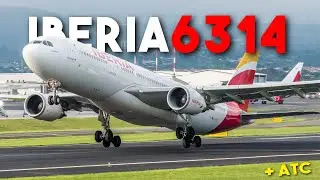 IBERIA 6314: Despegue con viento de cola + Audio ATC - Airbus A330