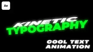 Easy Kinetic Typography Animation Tutorial in After Effects | After Effects Tutorials Text Animation