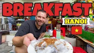 My Favourite Hanoi Breakfast! 🇻🇳 Back Street Bánh Cuốn and Famous Bánh Mì 25 with 