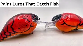 Beginner Lure Painting a Red Craw!