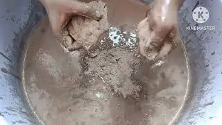 ASMR! Black Mud Dirt 🖤  full dipping in Water Crumbling #dipping #blackmud #dirt