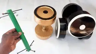 how to make hom made concrete dumbbell using ppr pipe cement sand stone