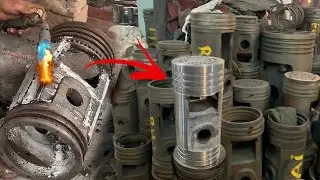 Restoring Cast Iron Pistons || Remarkable Technique to Repair Worn-out Cast Iron Pistons