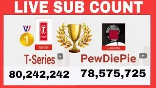 🔴 PEWDIEPIE VS T-SERIES Best and Real LIVE SUBSCRIBERS COUNT | | WHO WILL WIN | | TOP EXTREME