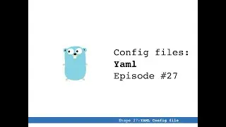 27 - Introduction à Go (golang): Configuration using YAML file [Niveau moyen]