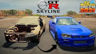 Nissan Skyline R34 GTR - RESTOREATION - Car Mechanic Simulator 2021
