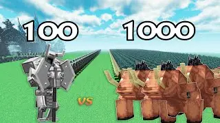 100 Ferrous Wroughtnaut Vs 1000 Mutant Hoglin | Minecraft