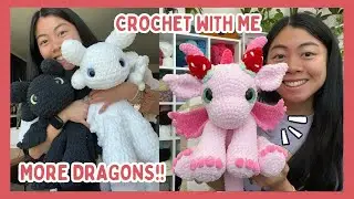 Crochet MORE Dragons With Me 🐉 Light Fury, Strawberry Dragon, & More! Dragon Challenge PT 2
