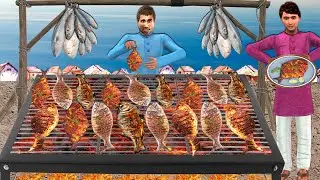 10Rs Grilled Fish Street Food Fish Fry Hindi Kahaniya Hindi Moral Stories New Funny Comedy Video