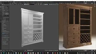 Cabinet modeling in Blender  #9
