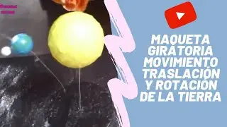 Maqueta super fácil Giratoria Movimiento de Traslación y Rotación de la tierra