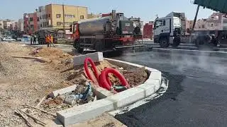 أشغال مدينة أكادير... أخير الحظات تزفيت ممر ترام باص بمحطة الحاجب ...الحافلات ذأت جودة عالية