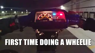 First time trying to WHEELIE my Yamaha Zuma - Moped