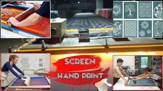 How colors are dried by hand printing on textiles || Sample || kamal official
