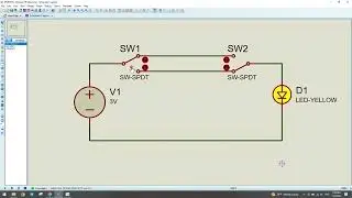 Two Way Switching Control Lamp Simulate on Proteus