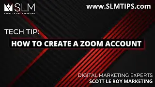Tech Tip: How to Create a Zoom account