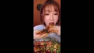 Chinese Girl Eating Juicy Ribs Mukbang ASMR