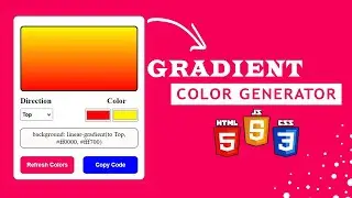 Gradient Colors Generator With Html Css And Js_