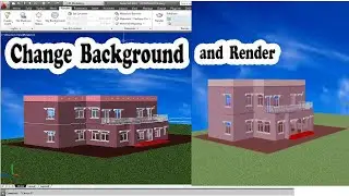 AUTOCAD | How to Change Background and RENDER in AutoCAD | CAD TUTORIALS