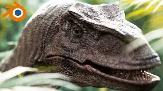 Blender Raptor cinematic animation | Jurassic World dinosaur project