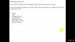 013 Extensions to Group BY