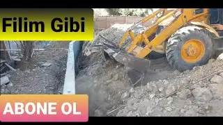 kepce , iş makinarı . FİLİM  GİBİ  SIKILMAYACAKSINIZ , JCB ,4CX (dere kenarı duvar hattı tesviye)